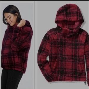 PINK Victoria's Secret Red and Black Plaid Scarf